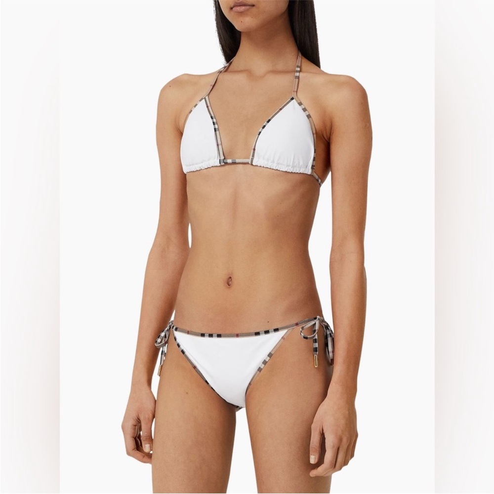 White Triangle Bikini Set